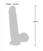 Dildo silikonowe medyczne z przyssawką 20 cm